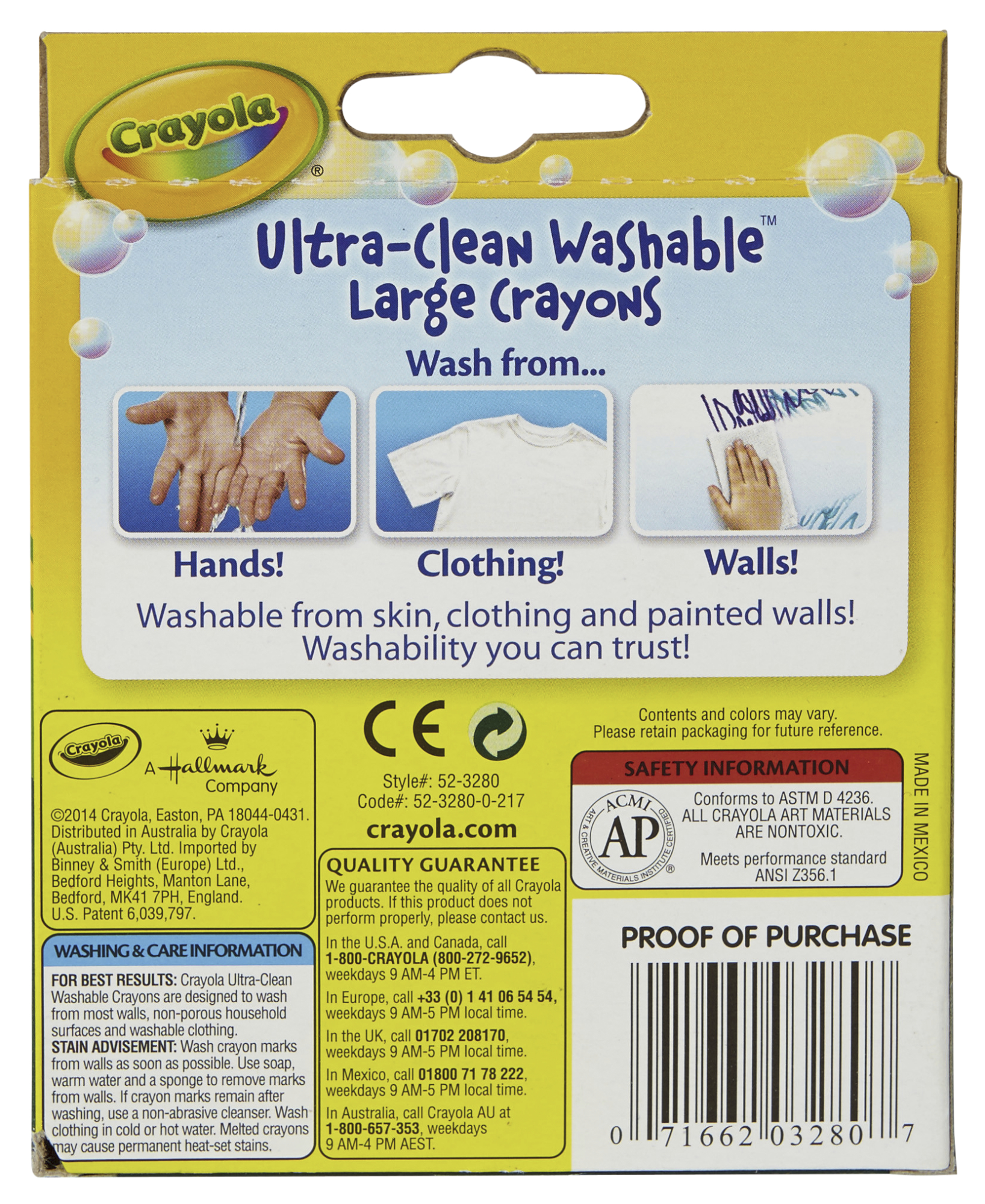 Crayola Ultra Clean Washable Color Max Crayons, Large Size, Set of 8, Multi-Color - image 4 of 6