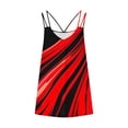thumbnail image 5 of Aimik Women's Loose-Fitting Camisole Tank Top Womens Fashion Striped Printed V-Neck Comfortable Loose Casual Red Tops, 5 of 5