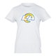 thumbnail image 1 of NFL Playera Aficionado Básica Los Angeles Rams Blanco para Mujer, Talla Grande, 1 of 5