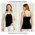 thumbnail image 2 of COUVER Women's Adjustable Spaghetti Strap Camisole Top Light Heather Grey 3-Pack One Size, 2 of 6
