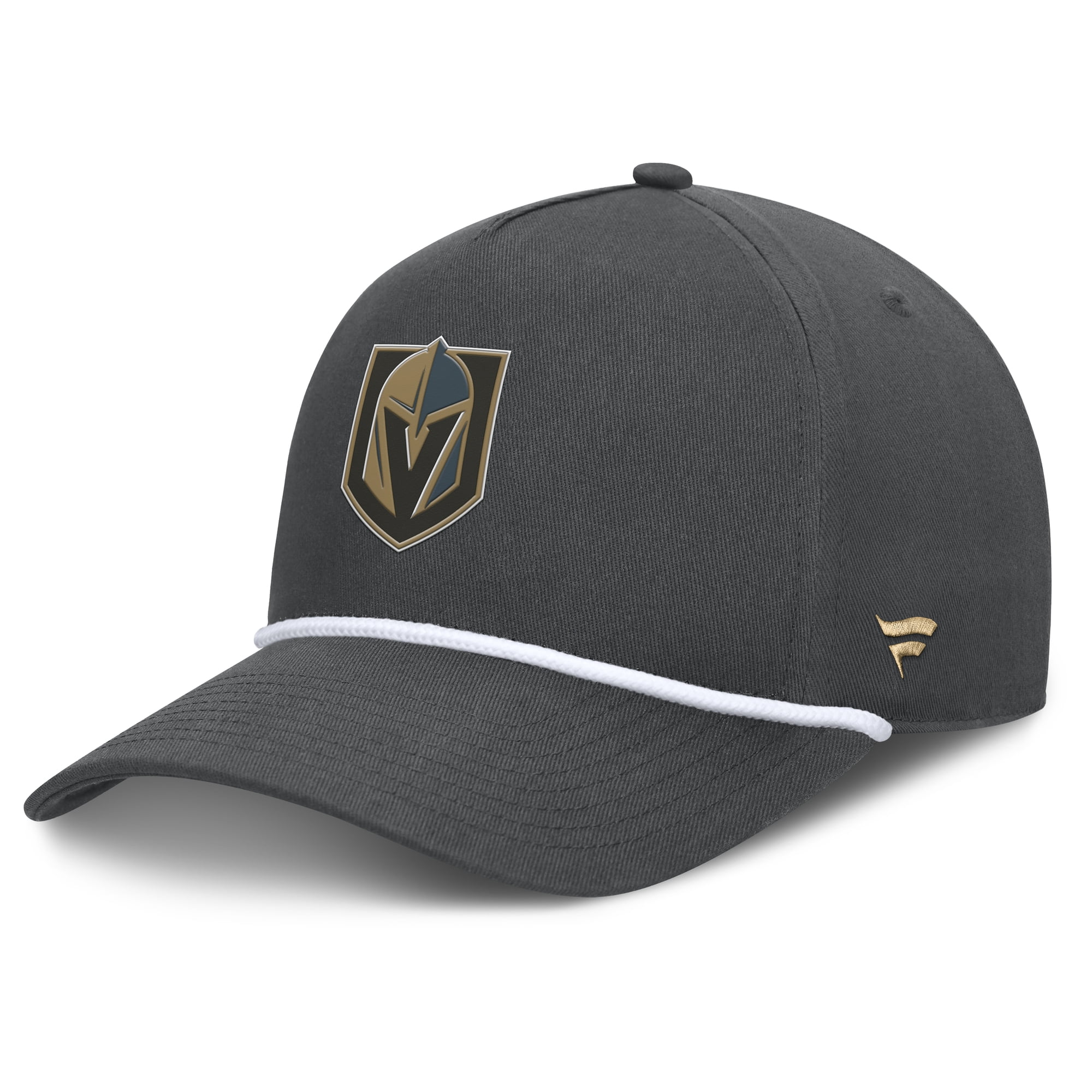 Men s Fanatics Charcoal Vegas Golden Knights Authentic Pro Rink Roper A-Frame Adjustable Hat