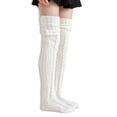 thumbnail image 3 of Medias de punto Color sólido Keen Socks High Socks Women Leg Weavers Zapatos Accesorios Lindo otoño Halloween Medias Beige 1 par kenally AP004203-03B, 3 of 6