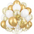 thumbnail image 3 of 20 globos de látex con confeti de color rosa y azul de 12 pulgadas, decoraciones para fiestas de cumpleaños para niños, niñas, baby shower, bodas, suministros para adultos, 3 of 5