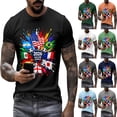 thumbnail image 2 of 2026 New USA Soccer Jersey T-Shirt, United States Jersey Soccer, USA Team Pattern Crew Neck Short Sleeve Athletic Casual Football Top for Adult(Green, S), 2 of 6