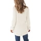 thumbnail image 3 of Mujeres Pullover Túnica Tops Casual Fluffy High Low Sweaters Cuello redondo Color sólido Manga larga Camisas de longitud media para damas jóvenes S-5XL Tallas grandes, 3 of 3