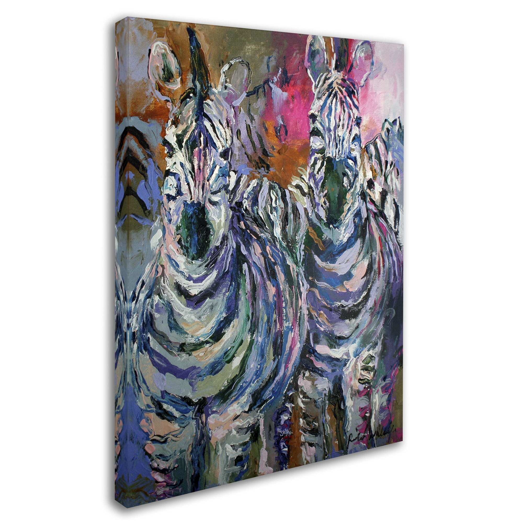 Trademark Fine Art 'Art Zebra' Canvas Art by Richard Wallich
