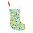 thumbnail image 2 of Yiaed Avocado and Hearts Print Christmas Stockings, Christmas Stockings Hanging Ornaments, Christmas Stockings for Family Christmas Holiday Decorations, 2 of 7