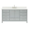 thumbnail image 2 of Ariel Cambridge 67 Inch Single Oval Sink Vanity With White Quartz Countertop With 1.5 Edge In Grey, 2 of 10
