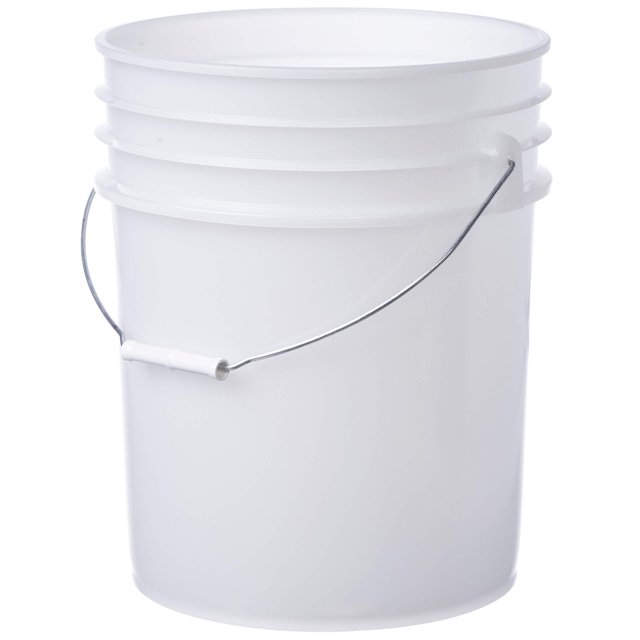 Hudson Exchange Premium 5 Gallon Bucket, HDPE, Natural, 12 Pack
