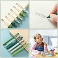 thumbnail image 5 of Aesthetic Stationery Set Supplies Sticky Notes Set 6 Mini Correction Tapes 6 Retractable Black Ink Pens 0.5mm Fine Point Paper Corrective Pen Self Stick Index Tabs(Green), 5 of 6