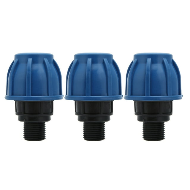 Oubit Water Pipe Fitting,3Pcs PE Plastic Water Pipe Connection Straight Connector Meticulously Designed