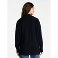 thumbnail image 5 of Time and Tru Women's Open Front Cardigan Sweater with Long Sleeves, Lightweight, Sizes XS-XXXL, 5 of 6