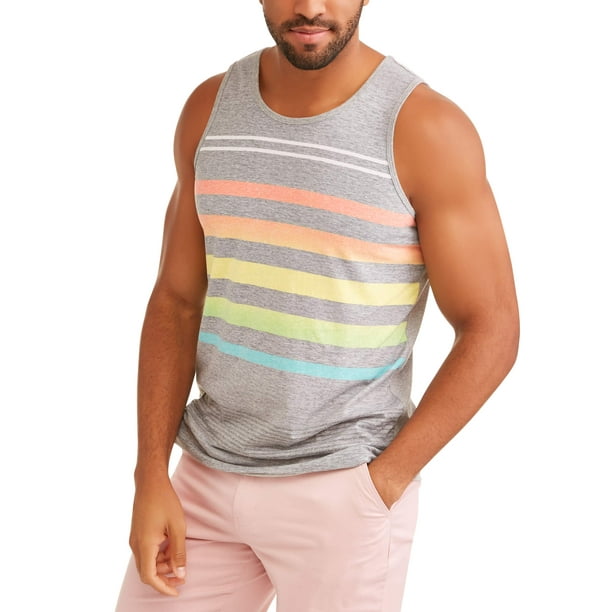 Men's Stripe Tank Top With Pocket