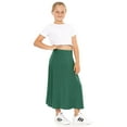thumbnail image 2 of Stretch Is Comfort Girl's A-Line Ankle Length Skirt Hunter Green Medium, 2 of 2