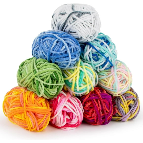 Fuebueo Clearance Yarn for Crocheting,Multicolor Crochet Yarn Colorful Knitting Yarn Starter Crochet Kit Yarn Bulk for Halloween Adults Craft Project