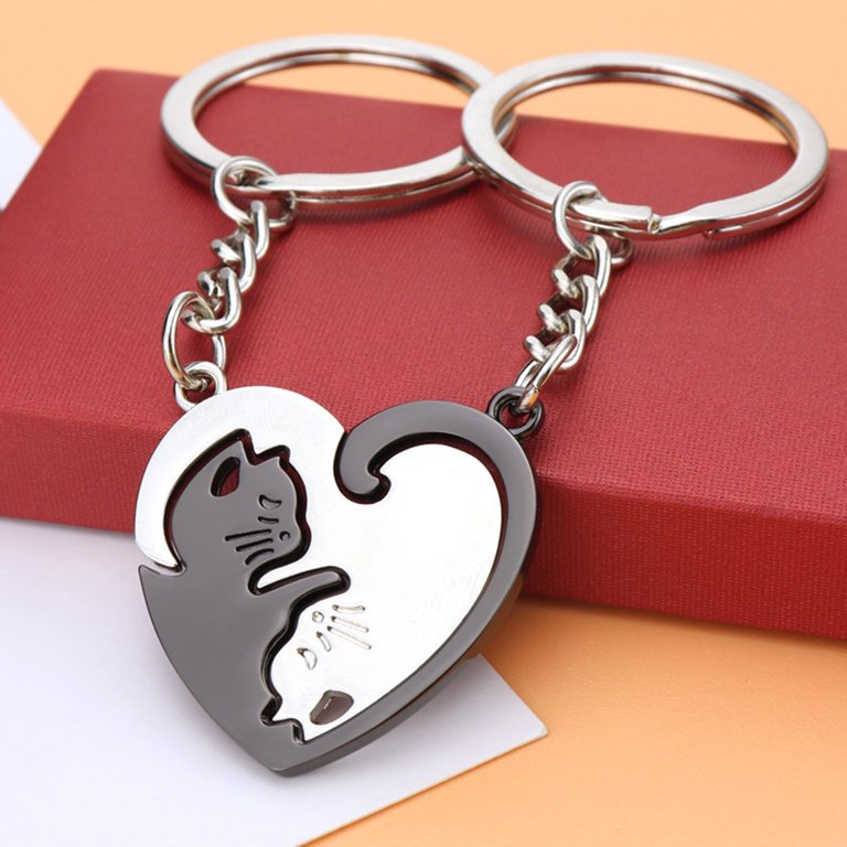 Key Tag Keychain Red Heart Love Cute Bags Lovers Men Women Gift