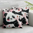 thumbnail image 3 of Cute Cartoon Panda Throw Pillow Covers Decorative Square Pillowcase Cushion Covers for Sofa Couch Living Room Bedroom, 3 of 5