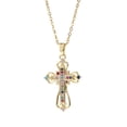 thumbnail image 6 of Vireellx Cross Pendant Necklace for Women Colorful Zircon for Women Jewelry Valentines Day, 6 of 6