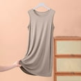 thumbnail image 2 of Aboser Women's Soft Modal Tank Nightgown Plus Size Sleeveless Nightshirt Casual Crew Neck Sleep Dress Lightweight Midi Length Sleepwear Solid Color Pajama Dresses, 2 of 5