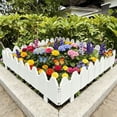 thumbnail image 6 of Plastic Garden Fence Picket Fence Edging, White Decorative Plastic Border for Lawns, Flowerbeds and Plants, Modular Yard Fence for Outdoor Space, 6 of 7