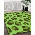 thumbnail image 3 of Ahgly Company Machine Washable Indoor Round Transitional Bright Green Area Rugs, 7' Round, 3 of 7