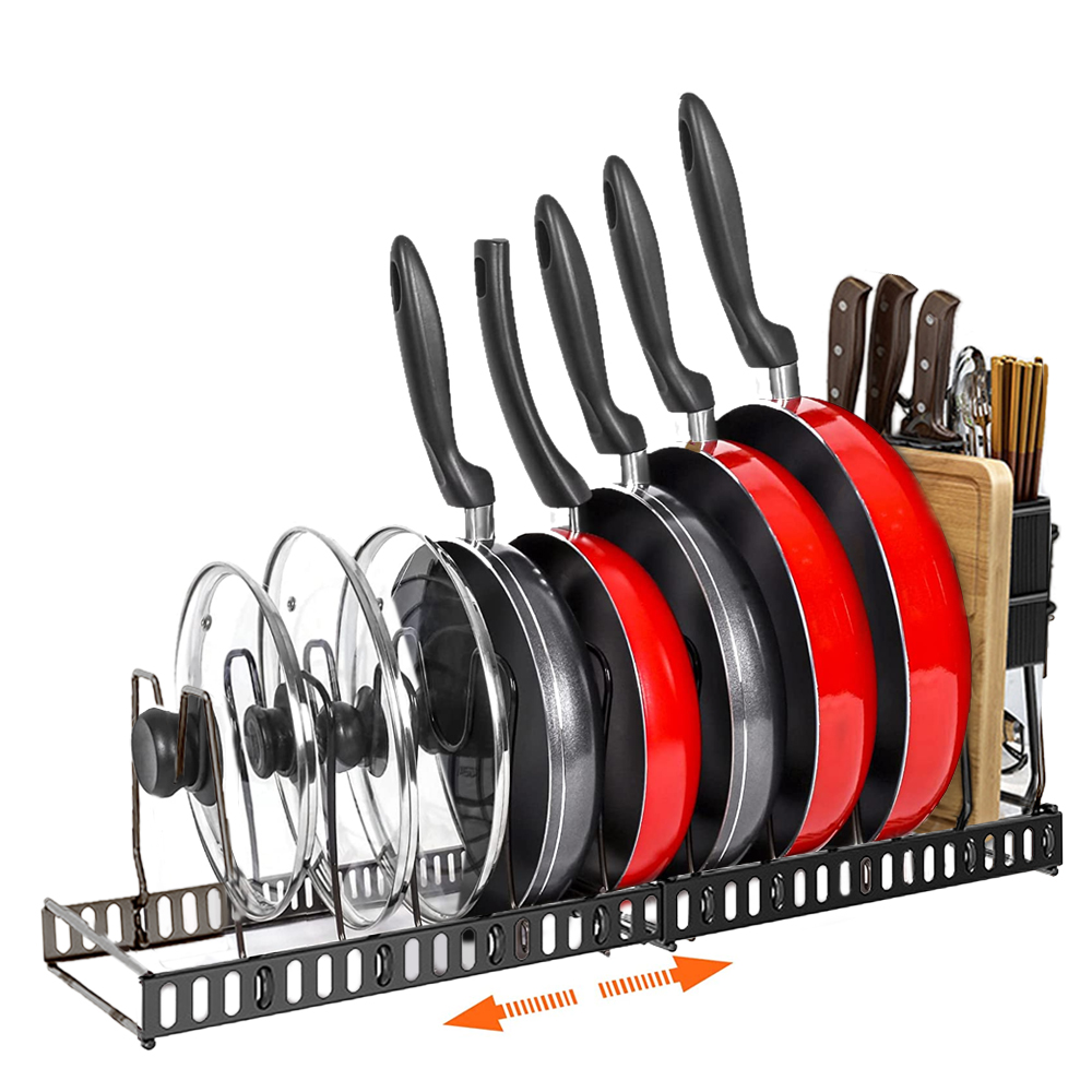 Anself Expandable Pot Rack Organizer 4in1 Pot and Pan Organizer