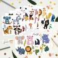 thumbnail image 3 of 12 Sheets Cute Animals Window Sticker Zoo Monkey Panda Koala Rub on Transfer Stickers Home Decor Stickers for Christmas Day School Classroom Nursery Dresser Glass Porcelain 5.5x5.5" Multi-color, 3 of 7