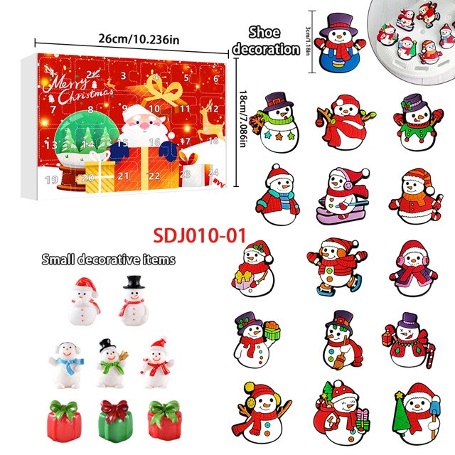 Nuevo Caja con calendario de Cuenta atrás para Navidad, caja ciega de serie navideña, caja sorpresa