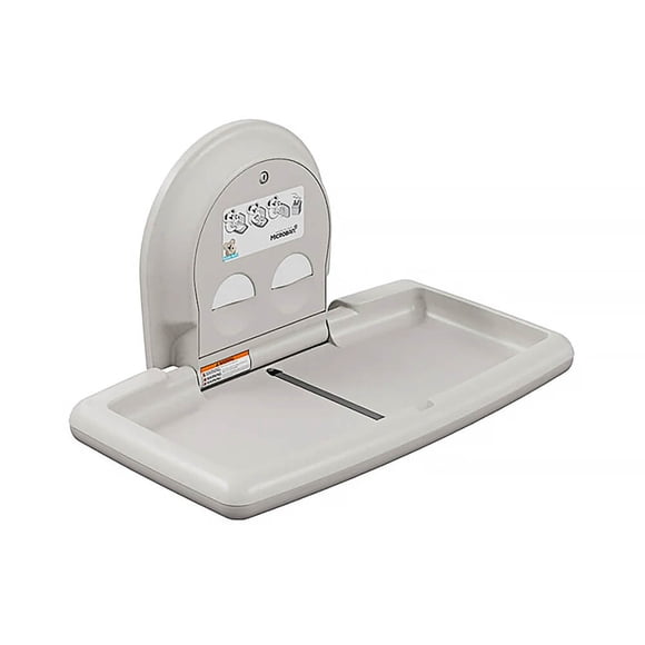 Koala Kare KB300-05SS Horizontal Wall-Mounted Changing Station - Polypropylene, Stainless/White Granite