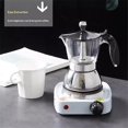 thumbnail image 4 of Strong Coffee Maker, Moka Pot Premium Crystal Shape Top Coffee, 4 cup, Classic Italian coffee maker for Coffee Lover, 4 of 5