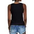 thumbnail image 3 of Langwyqu Summer Sleeveless Lace Stitching Women Tank Tops Cami Shirt, 3 of 5