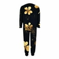 thumbnail image 6 of St. Patrick Plus Size Pajama Set for Women 2 Piece, Crewneck Long Sleeve Shirts with Pants Lucky Shamlock Clover Print Sleepwear Lightweight Holiday Pjs Fashion Trendy Lounge Set Black XXXXL, 6 of 6