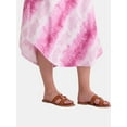 thumbnail image 3 of Terra & Sky Women's Plus Size Cotton Tie-Dye Tank Dress, Sizes 0X-5X, 3 of 4