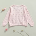 thumbnail image 5 of Toddler Baby Girl Cardigan Crochet Knit Long Sleeve Sweater Bolero Shrug Button up Coat Cover Up Outwear, 5 of 6