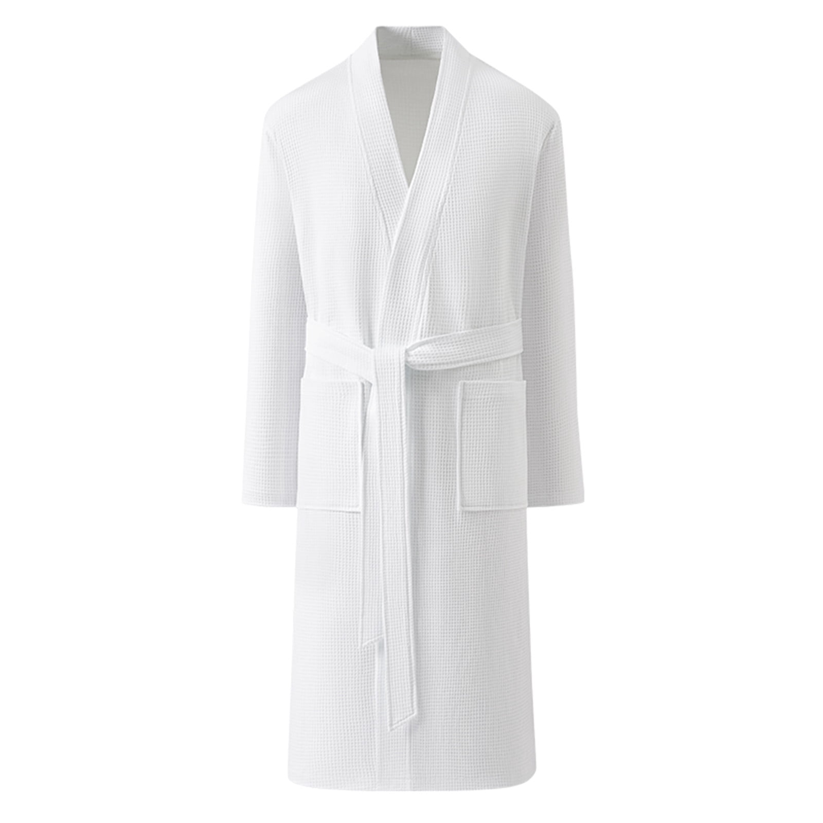 Kalauyu Peignoir Gaufr Pour Hommes Peignoir De Spa En Tricot Long kalauyu-peignoir-gaufr-pour-hommes-peignoir-de-spa-en-tricot-long