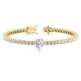 thumbnail image 2 of Alps - 7 Carat Total - Pear Shape Center Stone Diamond Tennis Bracelet, 2 of 2