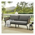 thumbnail image 2 of Linon Hayes Aluminum and Wicker Outdoor Loveseat in Black and Natural, 2 of 11