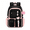Pink, variant on Color Block Heart Accent Backpack, Multi Pocket Casual Daypack with Pom Pom Charm