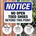 thumbnail image 4 of No Open Toed Shoes Beyond This Point Sign, OSHA Sign, 18x24 Reflective Aluminum EGP, 4 of 8