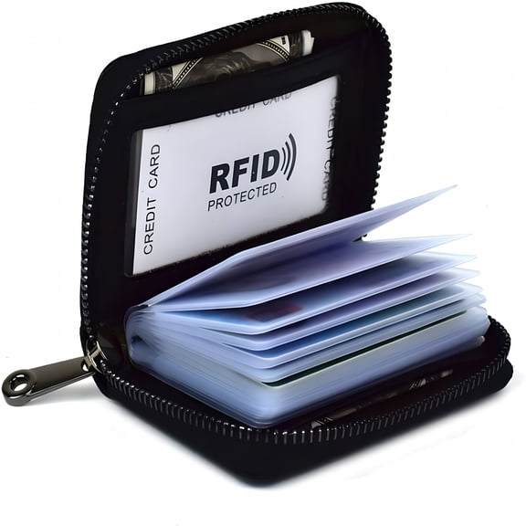 GASTROPOD Card Holder for Women Men Small Wallets Credit Card Case Money Organizers, 20 Slots, Coffee