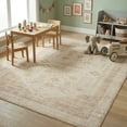 thumbnail image 3 of Lr Home Brooke 7'10" x 9'10" Beige Oriental Waterproof Non-Slip Machine Washable Indoor Area Rug, 3 of 12