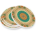 thumbnail image 3 of Coolnut Cyan Mandala Coasters for Drinks Set of 2, Absorbent Ceramic Drink Coaster with Cork Base for Wooden Coffee Table, Cool Housewarming Gift for Home Decor Gifts, 3 of 6