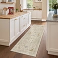 thumbnail image 4 of Roxstand 2'x6' Washable Runner Rug for Hallway Entrance Bedroom Entryway, Vintage Non Slip Stain Resistant Kitchen Rugs, Beige, 4 of 10