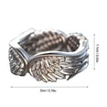thumbnail image 3 of Guodhu Vintage Angel Wing Rings for Women & Men, Guardian Feather Band Rings Lover Couples Wedding Band Promise Rings Anniversary Egagement Gifts, 3 of 3