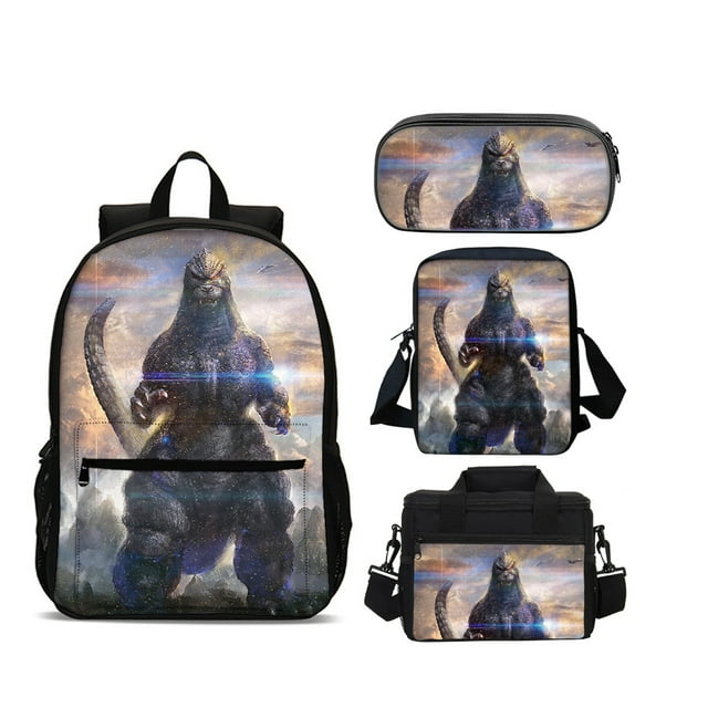 Godzilla Bag, Student Backpack, 3D Printing, Game Characters, Travel Bag, Computer Bag-week