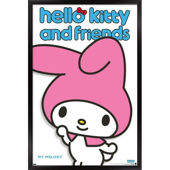 Hello Kitty and Friends: Hello - My Melody Feature Series Wall Poster, 14.725" x 22.375" Framed