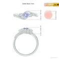 thumbnail image 4 of ANGARA Natural Tanzanite and Diamond Three Stone Bypass Engagement Ring in 14K White Gold for Women (Size-5mm) | December Birthstone, Anniversary, Jewelry Gift for Women | Natural Tanzanite Ring, 4 of 9