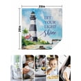 thumbnail image 4 of Lighthouse Cloth Napkins Set of 4 Reusable Dinner Napkins, Blue Coastal Nautical Ocean Beach Palm Tree Cocktail Napkin Washable Table Napkins for Wedding/Holiday Party/Baby Shower 20"x20", 4 of 7