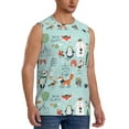 thumbnail image 2 of Easygdp Christmas Winter Animals Men's Breathable Tank Tops Sleeveless Sporty T Shirts for Basketball, Mountaineering, Bodybuilding -Large, 2 of 8