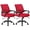 Red, variant on EDX Ergonomic Mid-Back Office Chair - Swivel Desk Chair with Lumbar Support, Breathable Mesh Backrest, Adjustable Height, Sponge Seat & Smooth Rolling Wheels, Pink